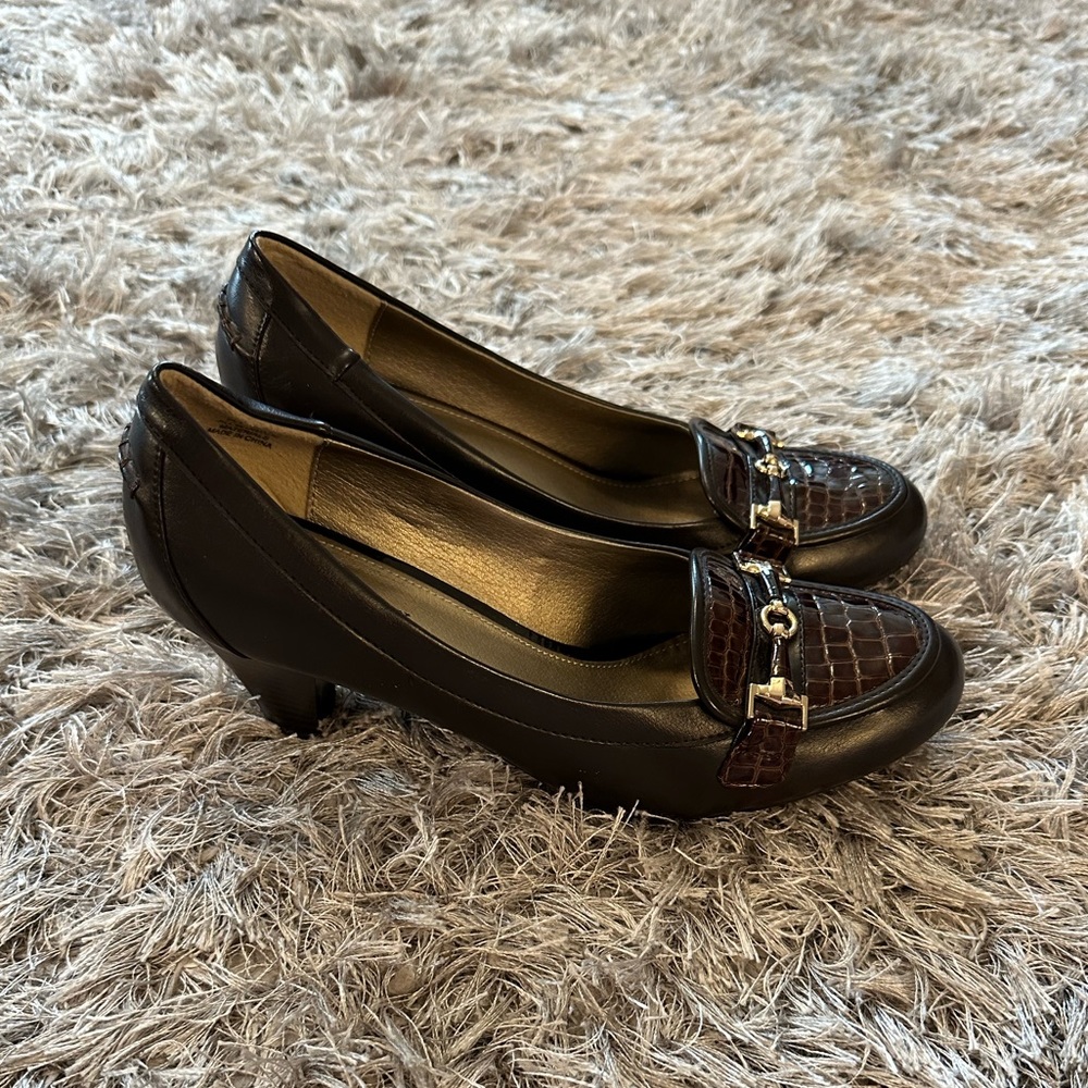 Brown Buckle 3” Heels - Madeline Stuart
